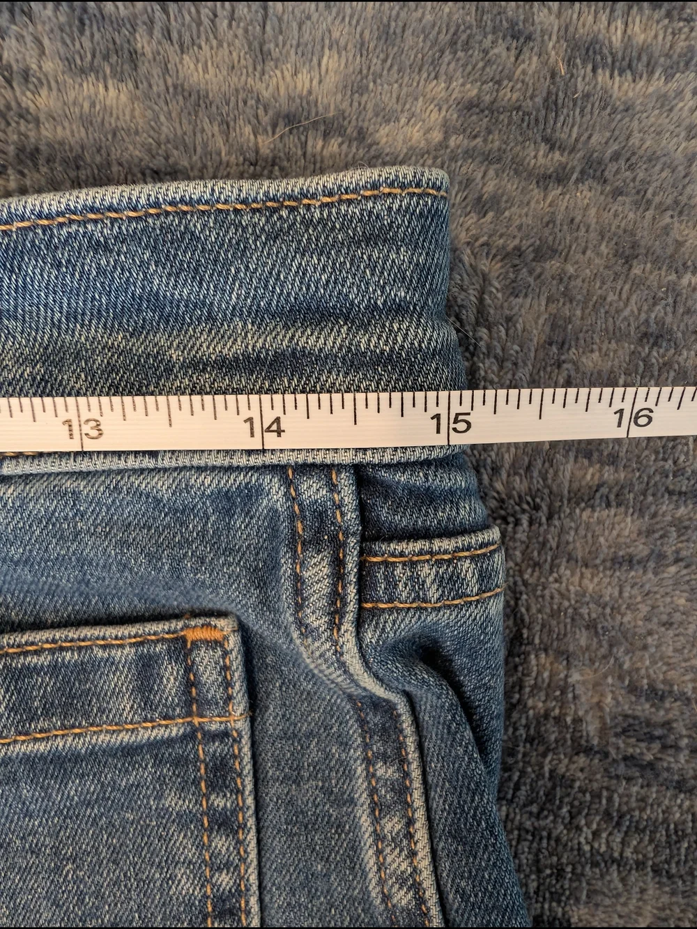 GAP Blue Flare Jeans with Front Patch Pockets - Picture 5 of 7